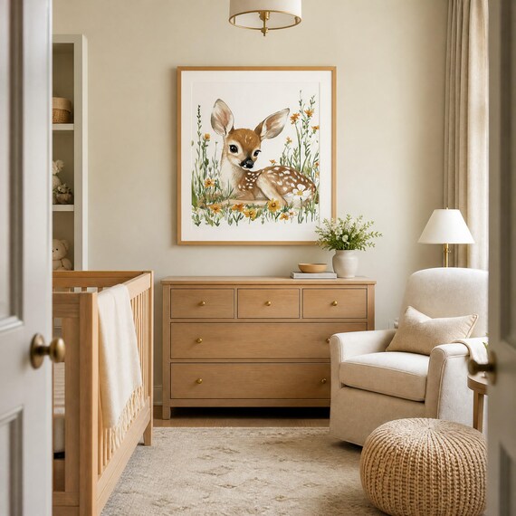 Baby Deer Nursery Wall Art — view 6