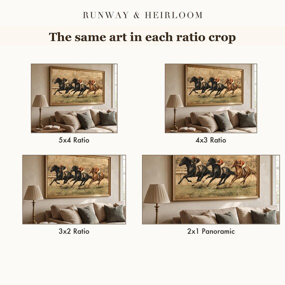 Antique Horse Racing Print โ view 6