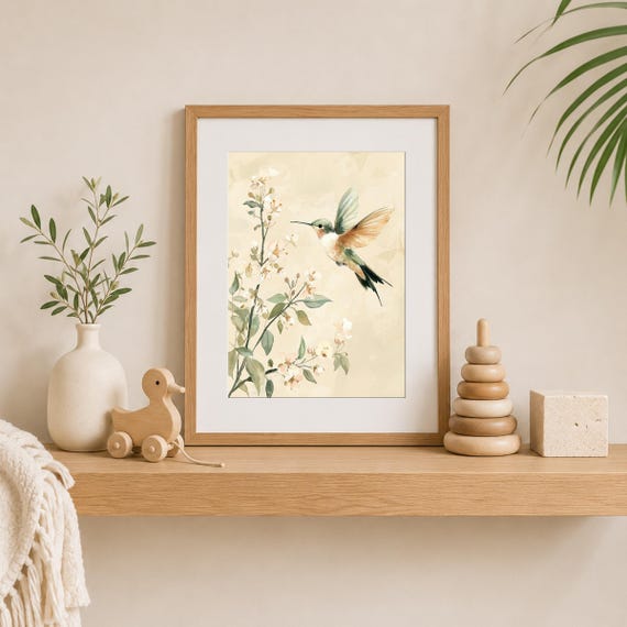 Hummingbird Nursery Wall Art — view 5
