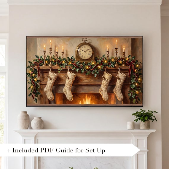 Dressed Mantel Samsung Frame TV Art — view 2
