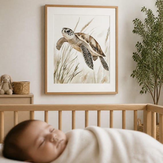 Sea Turtle Nursery Wall Art — view 4