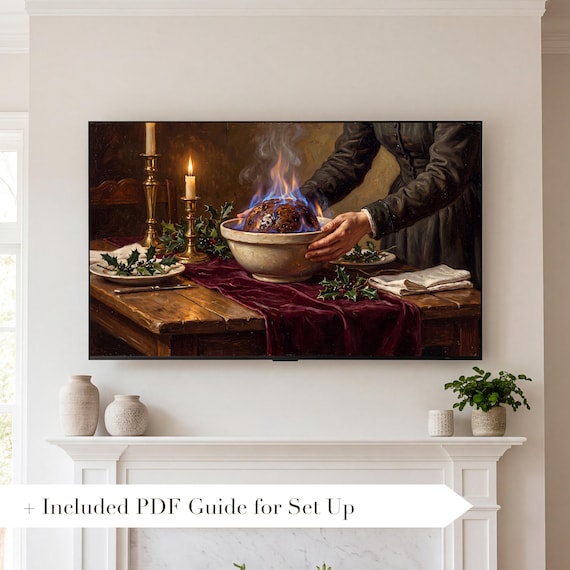 Christmas Pudding Samsung Frame TV Art — view 2