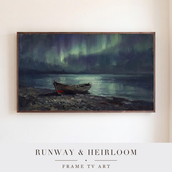 Boat on Shingle Samsung Frame TV Art — view 5