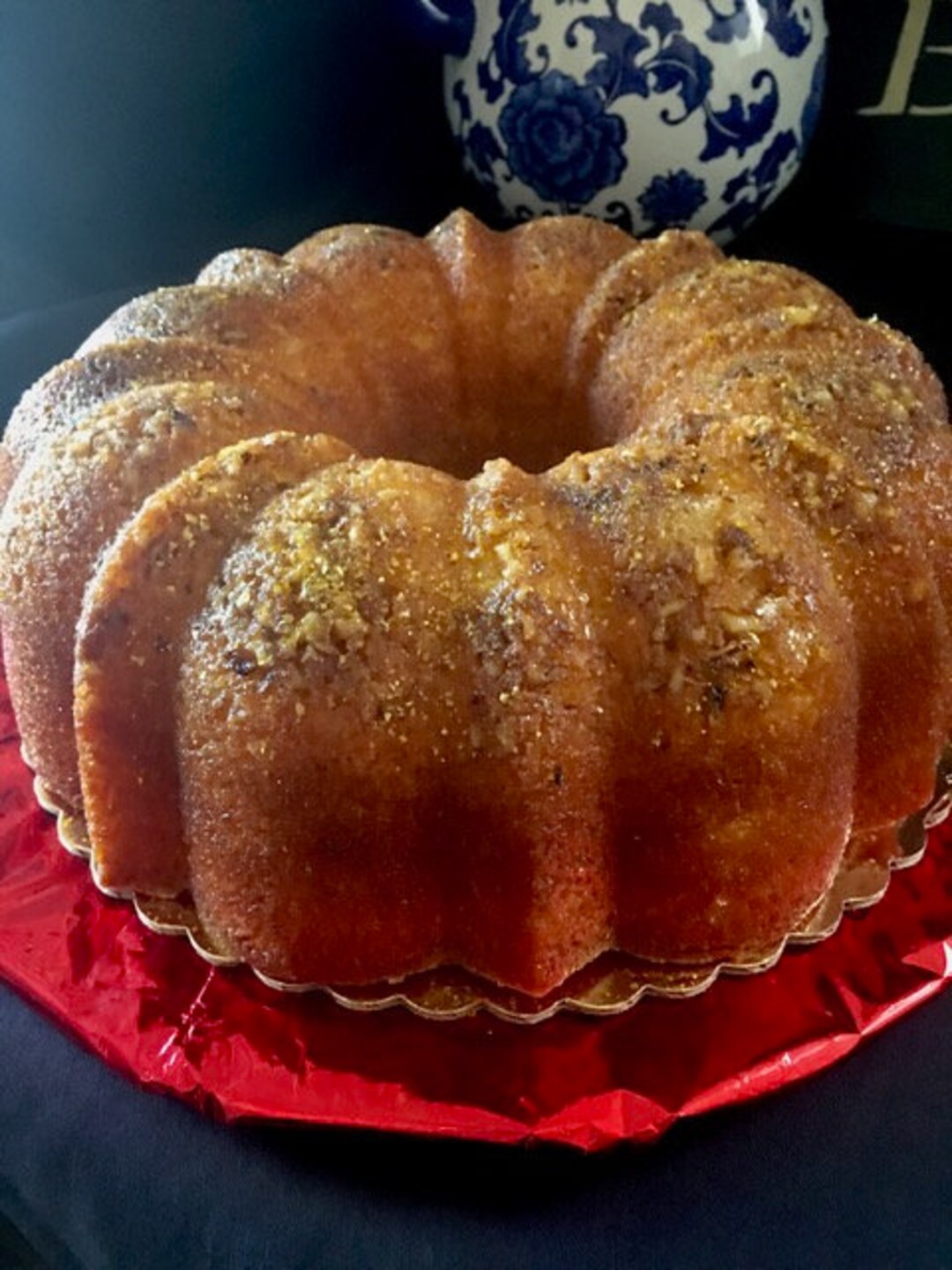 BOOZY hawaiian RUM Cake Saturated W/imported Hawaiian Rum Winner OC