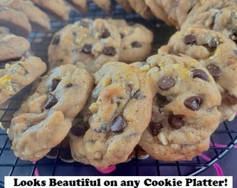 18 (Count) ~ "MEGA GLOBZ" Thick/Chunky Stuffed-Up Chocolate Chip/Walnut Cookies ~ Delicious!!!