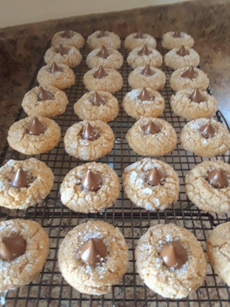 2 DOZEN Peanut Butter Blossoms Sealed with a Hershey's Etsy