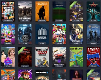Paquete de más de 100 juegos de Steam / Colección de juegos de PC sin conexión / Entrega digital instantánea
