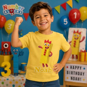 Numberblocks Birthday Shirt, Personalized Numberblocks Family Birthday Shirt, Numberblocks Family Shirt, Numberblocks Group Shirts image 4
