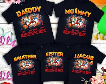 Power Ranger Birthday Shirts, Personalized Power Ranger Family Party Shirt, Family Matching Shirt, Power Ranger Shirt Toddler Birthday Shirt