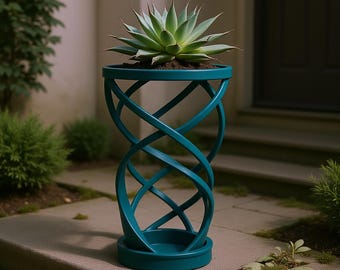 DNA Double Helix Pflanzer | Geschenk für Lehrer für Wissenschaft | Spiral Blumentopf | Molekulares Wohndekor