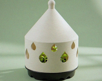 Vented Seed Starting Dome | Humidity Cloche for Seedling Trays, Lift Knob Greenhouse Cover