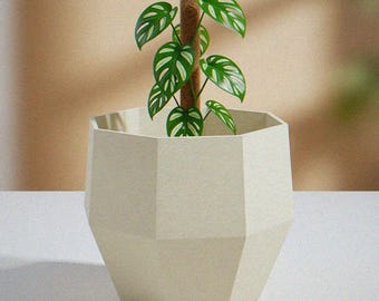 Geometrische 3D Gedruckt Moss Pole Planter | Aroid Topf für Kletterpflanzen