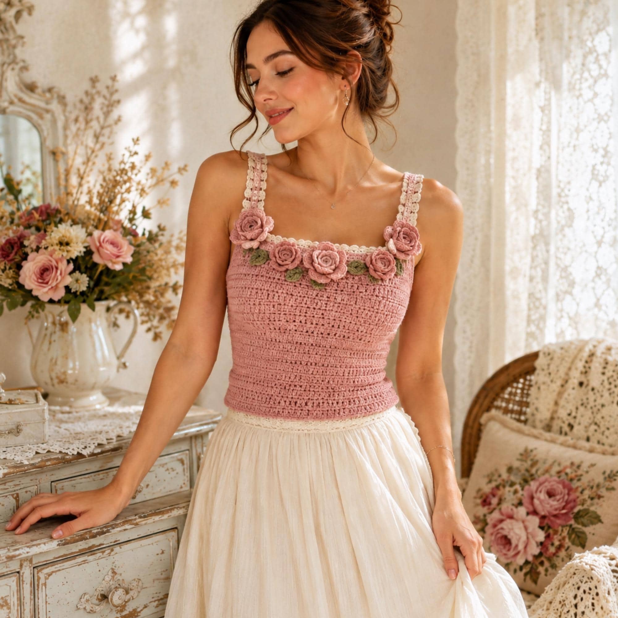 3d Rose Crop Top - Etsy