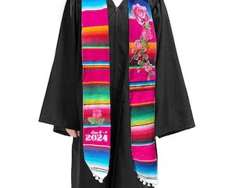 Mexican Graduation Stole, Class of 2024, sash, Custom Graduation Stole, Estola de Graduación, Personalized Stole, Hispanic, Custom Major