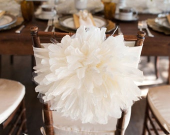 Peony Flower Wedding Chair Cover Chiavari Chair Cover Bride Etsy