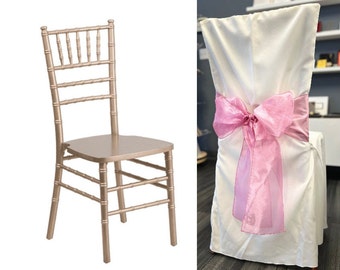 Ivory Chiavari size Chair Cover for CLEARANCE/ wedding chair cover with sash