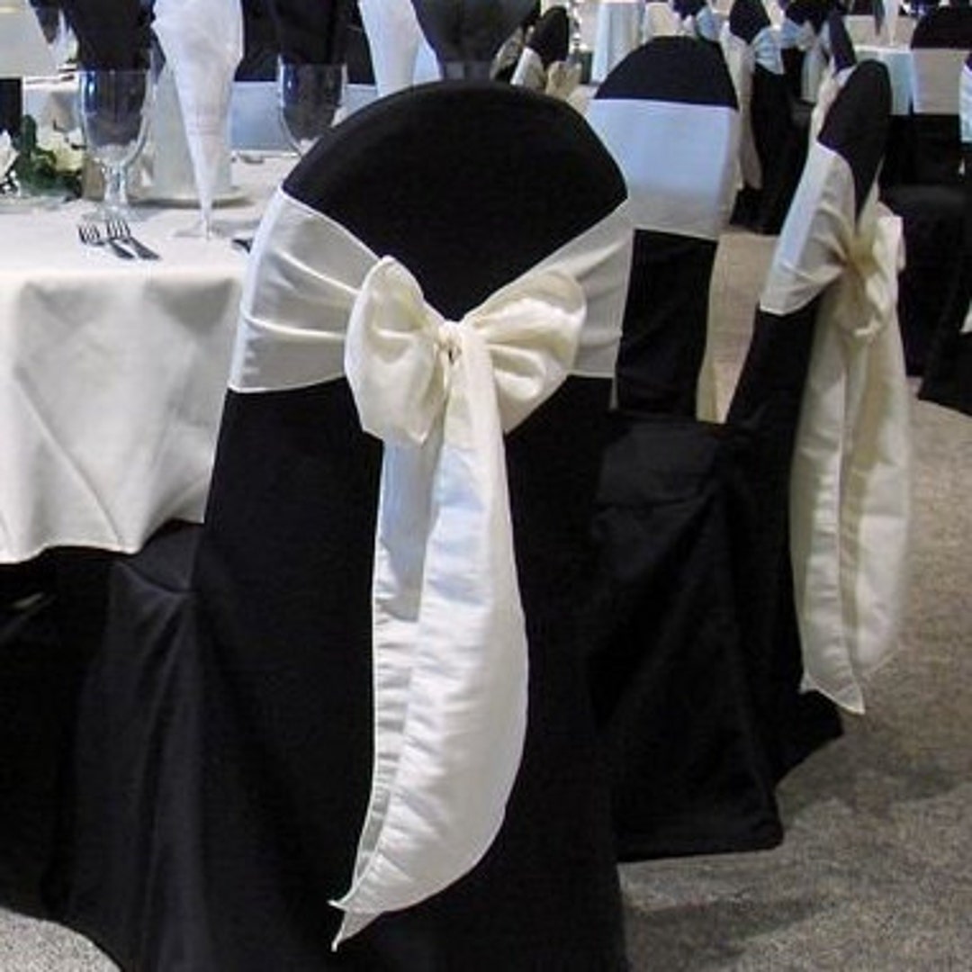 Black Chair Cover for CLEARANCE/ Wedding Chair Cover/ Banquet