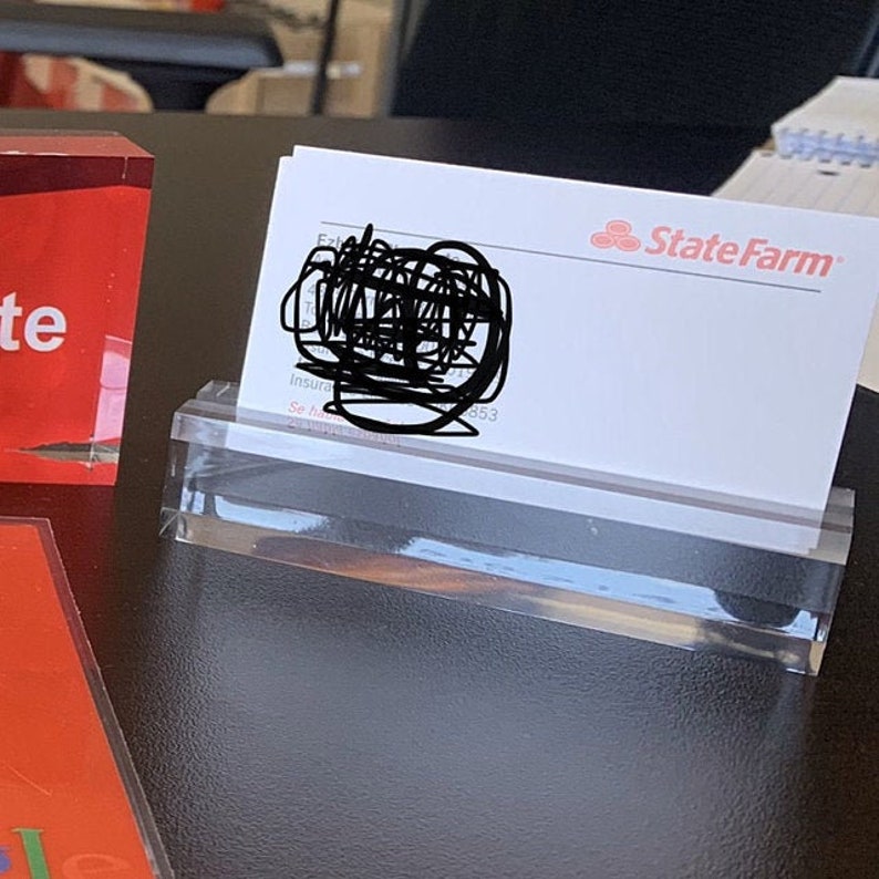 Clear Place Card Holder/ Business Card Holder/ Table Number Etsy