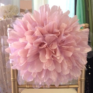 Peony Flower Wedding Chair Cover/ Chiavari Chair Cover/ Bride and Groom ...