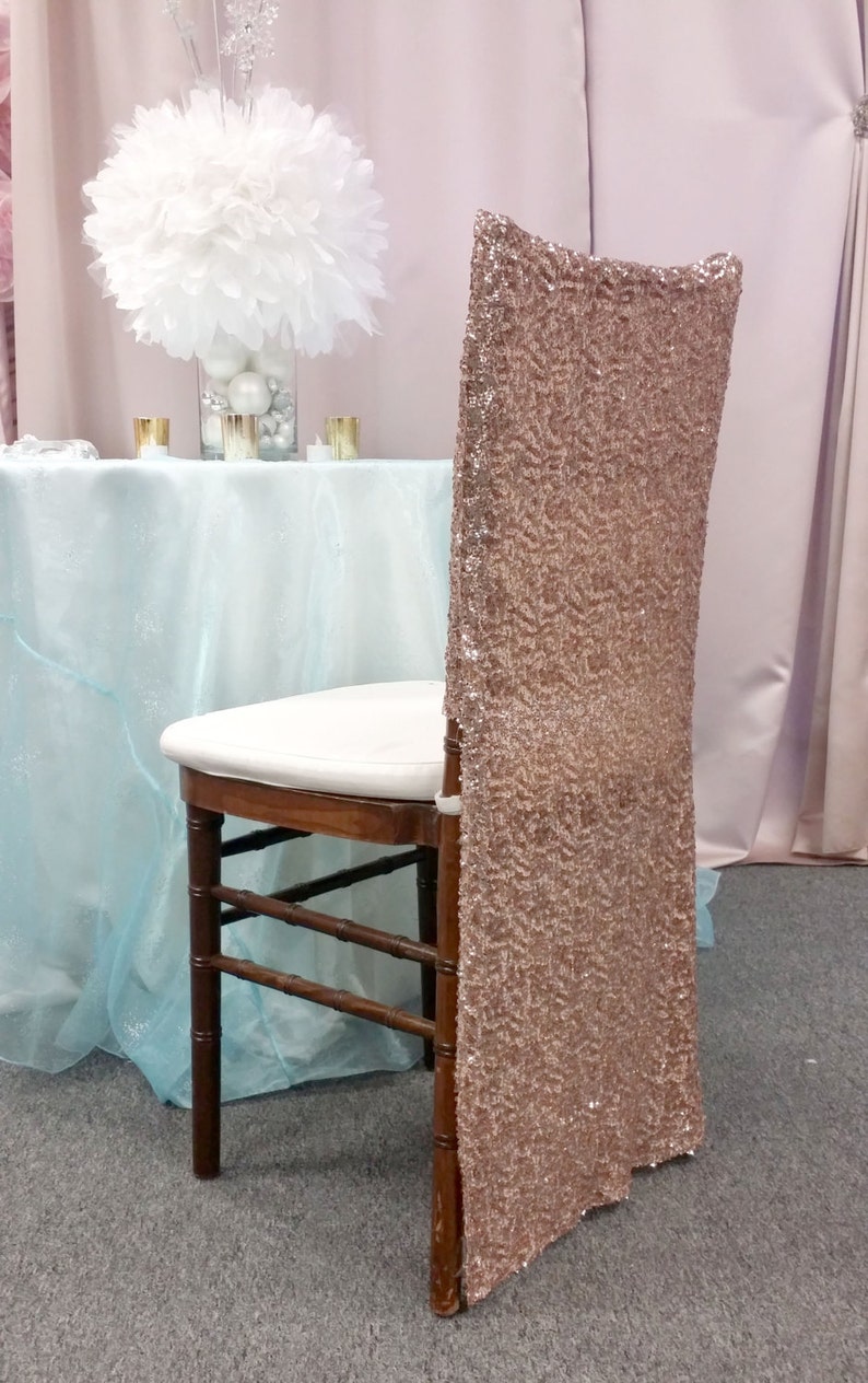 Rose Gold Full Sequin Chiavari Chair Cover Special Chiavari Etsy
