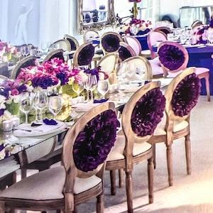 Plum chair covers new arrivals