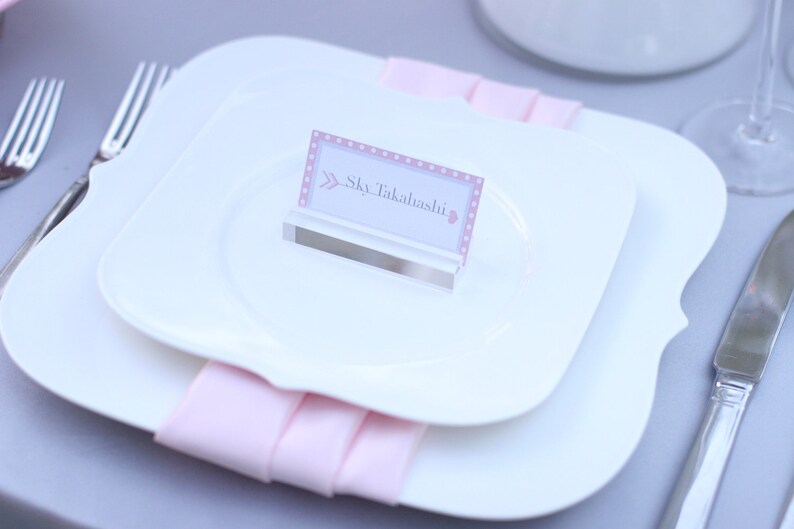 3 Large Size Clear Place Card Holder/ Business Card Holder/ Etsy