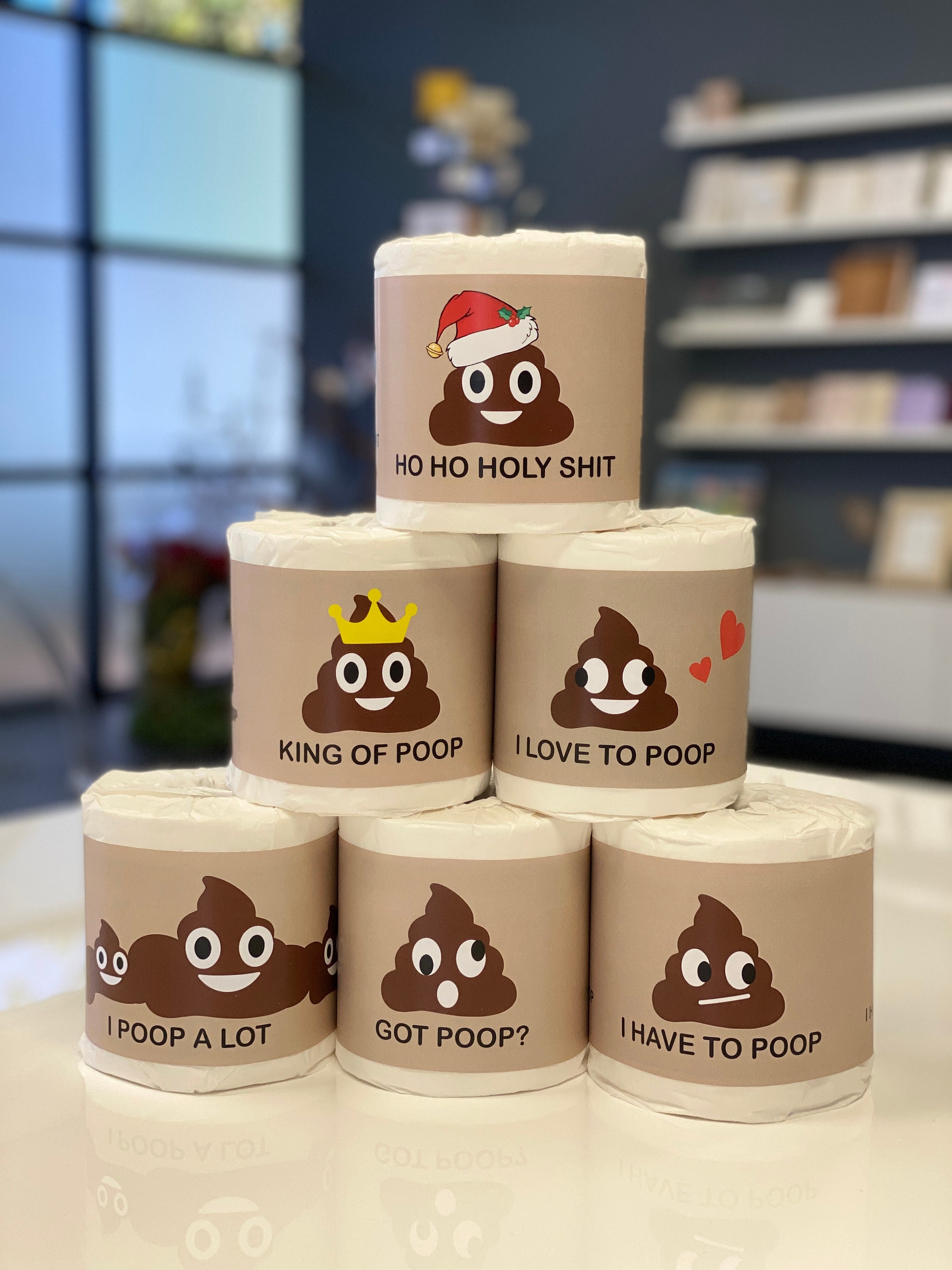 Funny Emoji POOP toilet rollFunny themeFunny Birthday Gifts Etsy