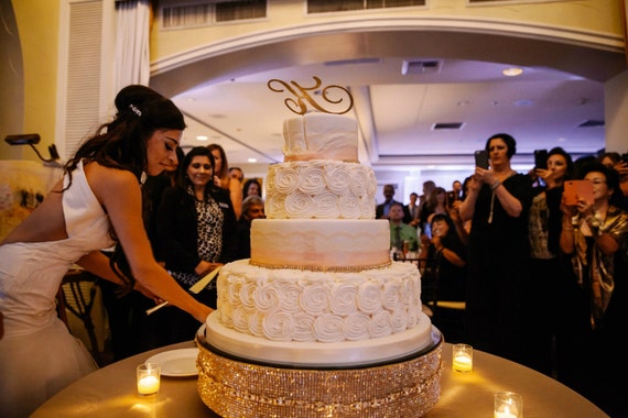 Sparkle ROSE GOLD Rhinestone Embellishment Chain/ Wedding Cake Decoration/ Rhinestone  Trim, Rhinestone Chain 