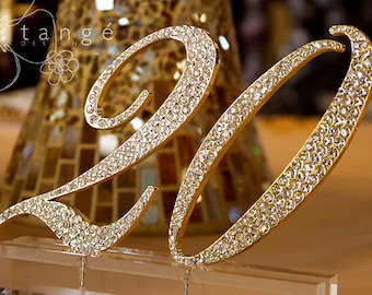 Luxury Rhinestone GOLD Table Number for Wedding/ Quinceanera/ gold table number/ Rhinestone table number/ table numbers/ wedding decorations