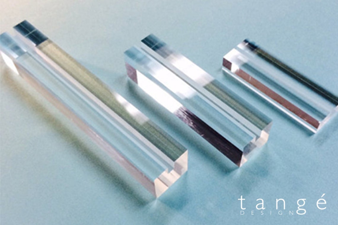 3 Large Size Clear Place Card Holder/ Business Card Holder/ Etsy