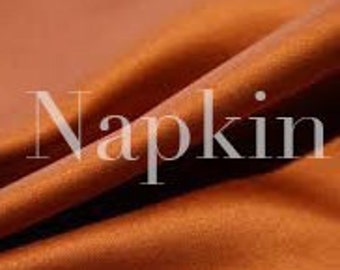 6 Copper Premium Luxury Bridal Satin napkins, wedding receptions, Valentine's Day, Table Decor, rouge, Christmas color, celebration,holidays