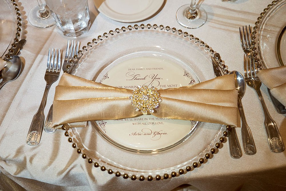 Set of Gold or Silver Beaded Glass Chargers, Luxury, Elegant