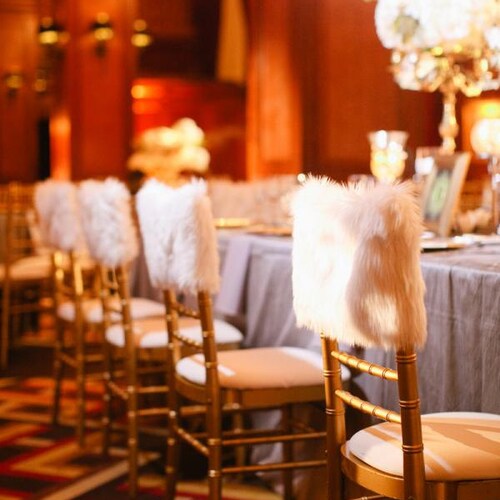 White Fur Chiavari Chair Caps/ Bride and Groom/ Wedding Decor/ Etsy