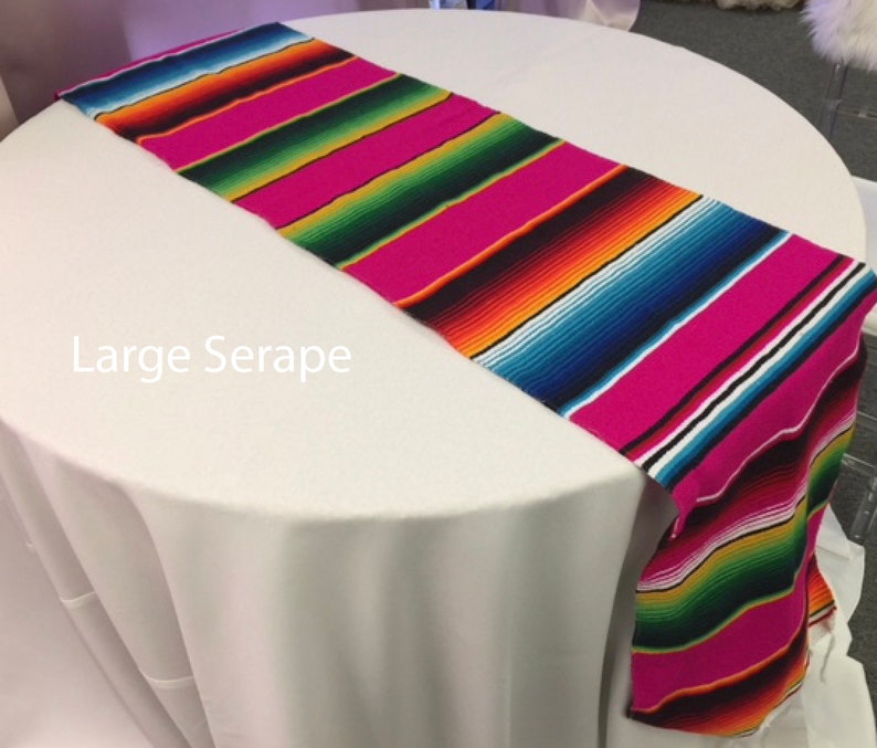 10 Small Mexican colorful serapes runner for chair cover, decor, party, fiesta, birthday, wedding, table decor, chair cover, theme party image 3