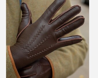 Handmade Brown Leather Driving Gloves | Heritage Style, Quiet Luxury Accessory