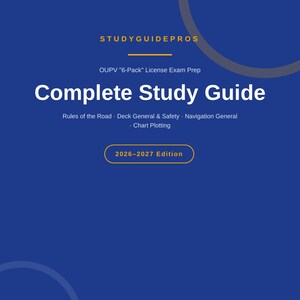 OUPV 6-Pack License Exam Prep Guide | USCG Near Coastal Inland (PDF Download)