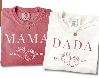 Berry First Birthday Family Shirts Strawberry Matching Tee Mama Dada Grandma Grandpa 1st Birthday Family Tshirts Themed Party Mama Daddy Tee