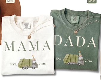 Garbage Truck Birthday Tshirt Trash Truck Birthday Shirt Trash Truck Mom Dad Matching Birthday Truck Kids Shirt Theme Birthday Matching Tee