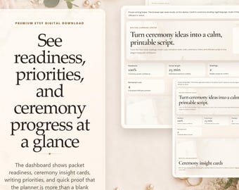 Aplicación para escribir guiones de ceremonias nupciales / Estudio para redactar votos (Descarga digital)