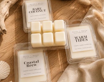 Coastal Soy Wax Melts | Coconut, Coffee, Ocean Fragrance, Hand Poured