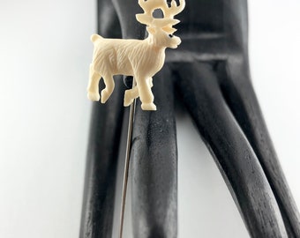 Stag Stick Pin Vintage Figural Deer Souvenir