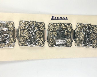 Eloxal Panel Bracelet On Original Card Vintage Germany