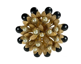 Exceptional Brooch Signed HAR Multi Tiered Floret