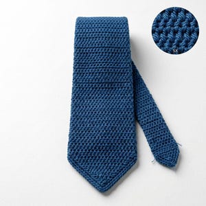 Patrón clásico de corbata de ganchillo en PDF, tutorial para corbata texturizada de hombre