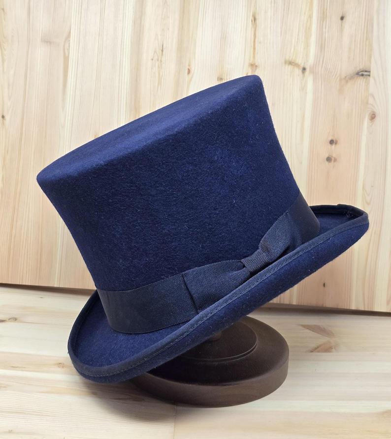 Majestic Wool Felt Top Hat: Victorian Style, 15cm Crown, Custom Branding