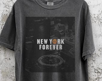 Comfort Colors® New York Forever Basketball Shirt, NYC Basketball Fan Tee, New York Sports Graphic Shirt, Urban Streetwear Gift