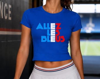 Camiseta de Allez Les Bleus, camiseta de aficionado al fútbol de Francia, camiseta de aficionado al fútbol francés, camiseta de fútbol mundial de Francia Camiseta de bebé Allez Les Bleus