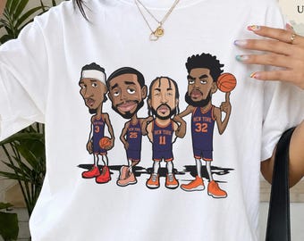 Comfort Colors® New York Basketball Cartoon Shirt, NYC Basketball Fan Tee, Basketball Player Graphic Shirt, New York Sports Gift