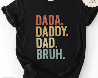 Camiseta Comfort Colors® Daddy Dad Bruh, camiseta divertida para papá, camiseta gráfica moderna para padres, regalo del Día del Padre para papá
