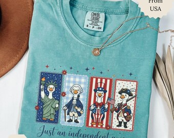 Funny 4th of July Goose Shirt, Independent Goose Tee, Patriotic Goose Shirt, Americana Graphic Tee, Funny USA Independence Shirt